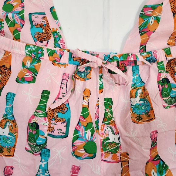 Printfresh Pink Pajama Pants with Colorful Bottle Print - Picture 3 of 5